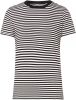 Selected Femme T shirts My Perfect Short Sleeve T Box Cut Stripe Zwart online kopen