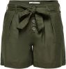 ONLY high waist straight fit short ONLVIVA groen online kopen
