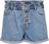 ONLY high waist straight fit jeans short ONLCUBA medium blue denim online kopen