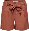 ONLY high waist straight fit short ONLVIVA roodbruin online kopen