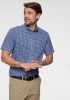 Gant casual overhemd korte mouw blauw geruit katoen wijde fit online kopen