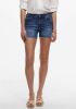 Only Blush life mid sk raw shorts dark blue de online kopen