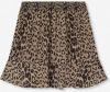 Alix the Label Bruine Minirok Ladies Woven Animal Ruffle Skirt online kopen