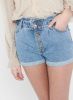 ONLY high waist straight fit jeans short ONLCUBA medium blue denim online kopen