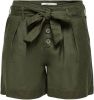 ONLY high waist straight fit short ONLVIVA groen online kopen