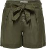 ONLY high waist straight fit short ONLVIVA groen online kopen