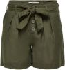 ONLY high waist straight fit short ONLVIVA groen online kopen