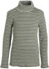 WE Fashion gestreepte ribgebreide longsleeve army groen/offwhite online kopen