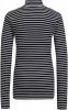 WE Fashion gestreepte ribgebreide longsleeve zwart/wit online kopen
