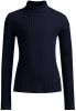 WE Fashion ribgebreide longsleeve donkerblauw online kopen